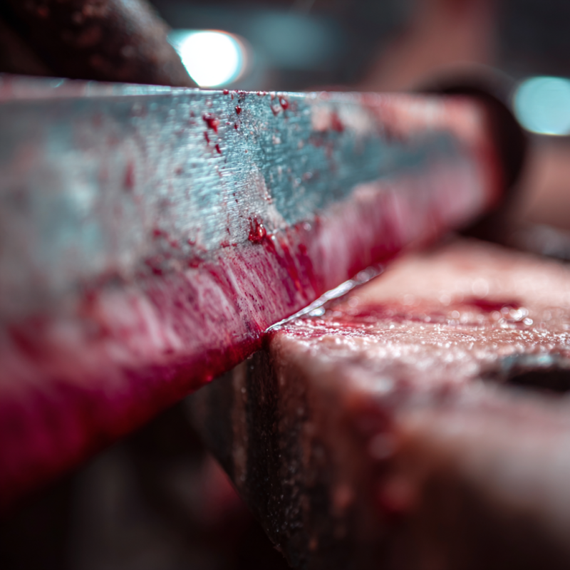 Veja como é feita a esterilização de facas em frigoríficos